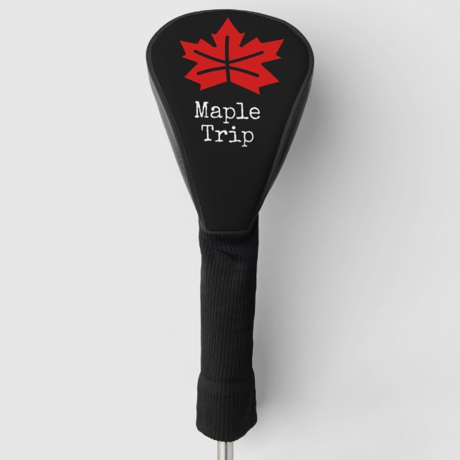Golf Canada with Maple leave for Canadian trip   Golf Head Cover (Front)