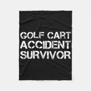 Golf Cart Accident Survivor Fleece Blanket