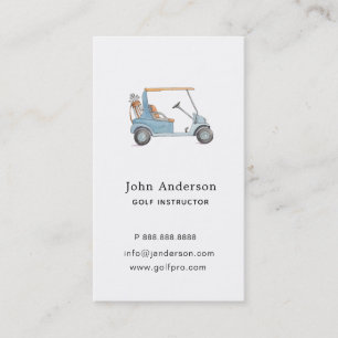 Golf Cart and Bag Golf pro or Instructor Business Card