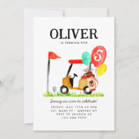 Golf Cart Ball Bag Balloon Kids Golfer Birthday