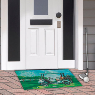 Golf Cart Ball Golfing Doormat