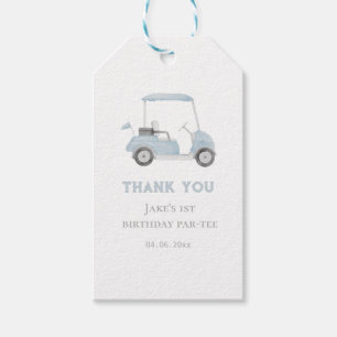 Golf cart birthday party gift tag