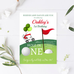 Golf Cart Birthday Party Invitation