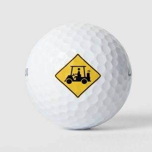 Golf Cart Caution Sign Golf Balls
