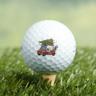 Golf Cart Christmas Tree Golf Lover Gift Balls