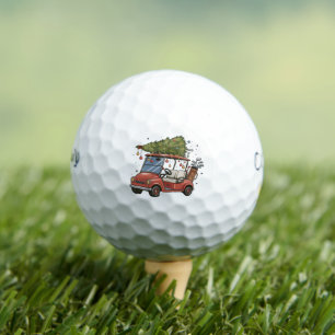 Golf Cart Christmas Tree Golf Lover Gift Golf Balls