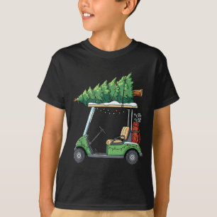Golf Cart Christmas Tree Lights Funny For Men Wome T-Shirt
