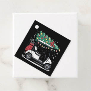 Golf Cart Christmas Tree Lights Xmas Sport Golfer  Favour Tags