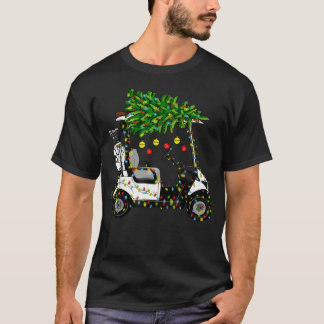 Golf Cart Christmas Tree Lights Xmas Sport Golfer T-Shirt