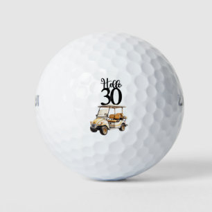 Golf cart for 30th Birthday Golfer Golf Balls