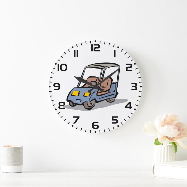 Golf Cart Fun Sports Vehicle Large Clock (Creator Uploaded)