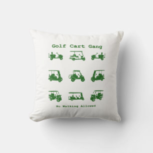 Golf Cart Gang Funny Golf Lover Gift Cushion