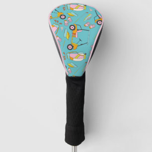 Golf Cart Girly Blue Golf Club Head Cover