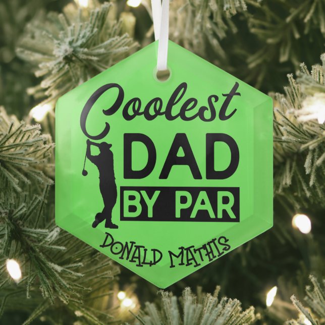 Golf Cart Glass Ornament - Personalised Graphic  (Insitu)