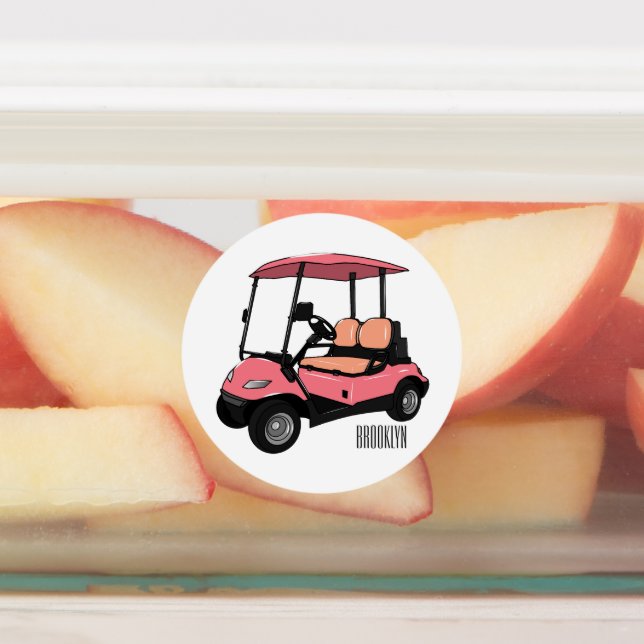 Golf cart / golf buggy cartoon illustration (Affixed)