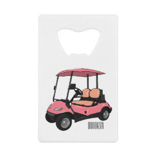 Golf cart / golf buggy cartoon illustration