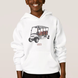 Golf cart / golf buggy cartoon illustration