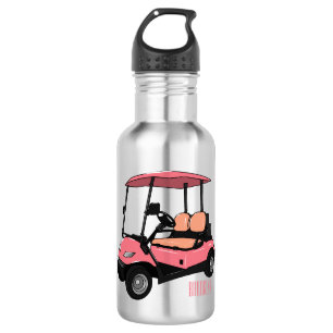 Golf cart / golf buggy cartoon illustration 532 ml water bottle