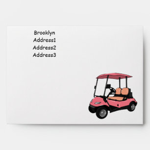 Golf cart / golf buggy cartoon illustration envelope