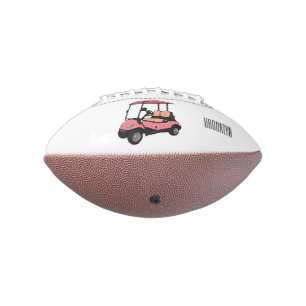 Golf cart / golf buggy cartoon illustration football
