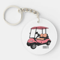 Golf cart / golf buggy cartoon illustration