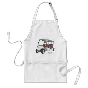 Golf cart / golf buggy cartoon illustration standard apron