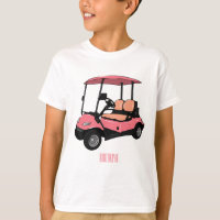 Golf cart / golf buggy cartoon illustration