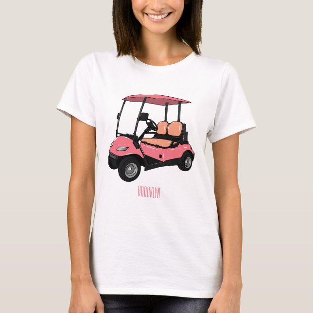 Golf cart / golf buggy cartoon illustration T-Shirt (Front)