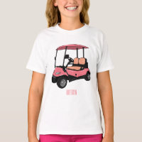 Golf cart / golf buggy cartoon illustration