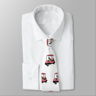 Golf cart / golf buggy cartoon illustration tie