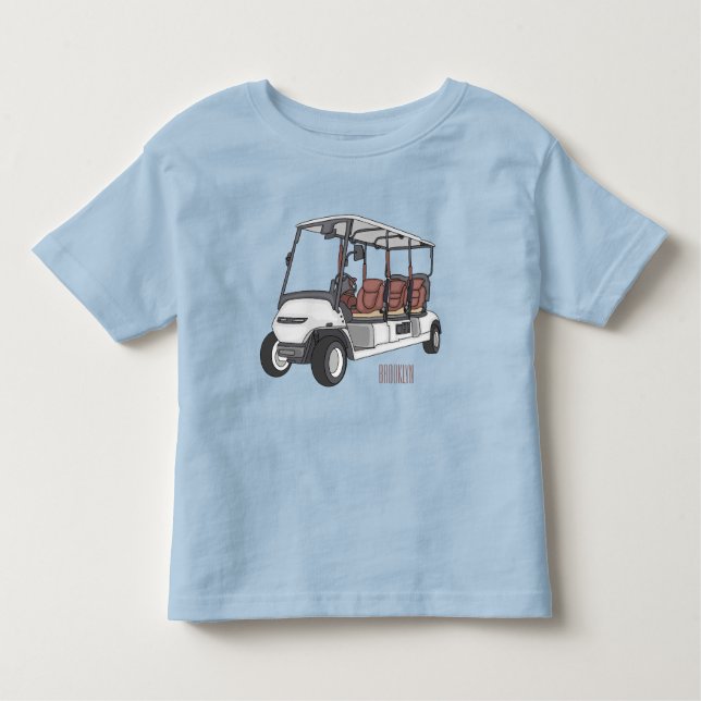 Golf cart / golf buggy cartoon illustration toddler T-Shirt (Front)