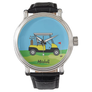 Golf Cart & Green Course Personalised  Watch