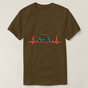Golf Cart Heartbeat Pulse T-Shirt