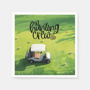 Golf cart Hunting Crew for Easter Napkin