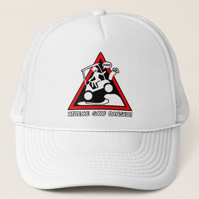 GOLF CART JUMPING TRUCKER HAT (Front)