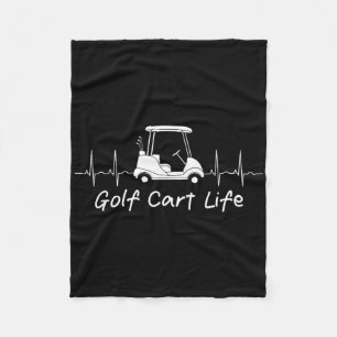 Golf Cart Life Funny Joke Parody Golfing Golfer Co Fleece Blanket