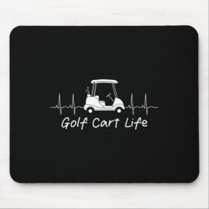 Golf Cart Life Funny Joke Parody Golfing Golfer Co Mouse Pad