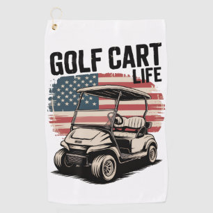 Golf Cart Life Husband Golfing Golfer Lover Towel