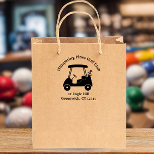 Golf Cart Logo Club Name Rubber Stamp