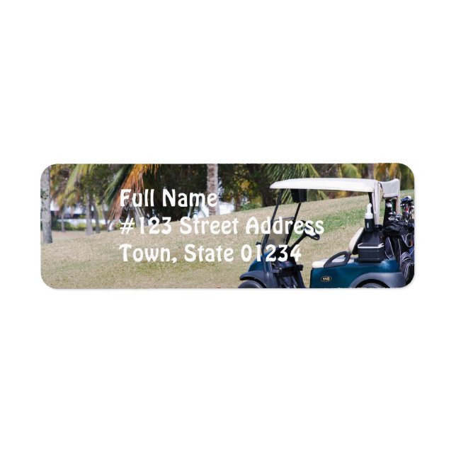 Golf Cart Mailing Label (Front)