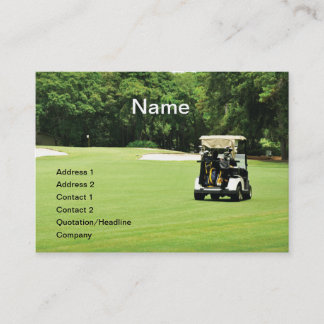 golf cart on a fairway business card