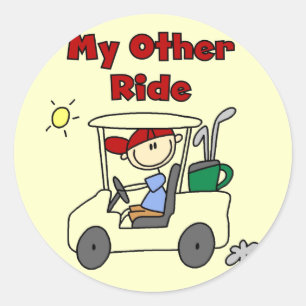 Golf Cart Other Ride Tshirts and Gifts Classic Round Sticker