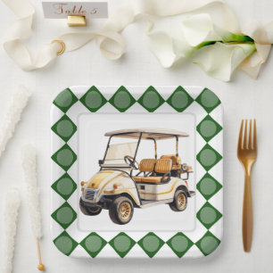 Golf  cart paper plate