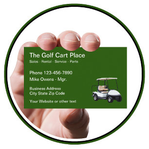 Golf Cart Sales And Rental Theme Business Card