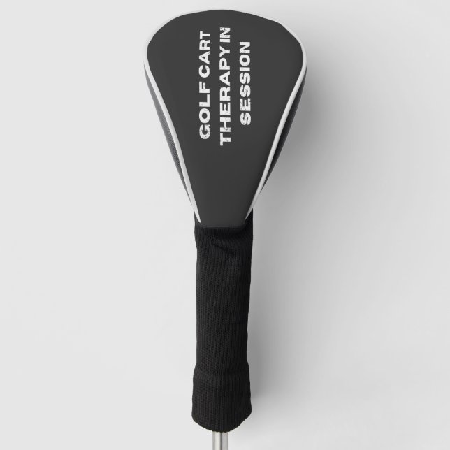 Golf Cart Therapy In Session Funny Golf Head Cover (Front)