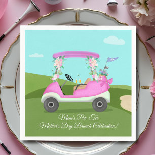 Golf Cart With Mimosas Mother's Day Brunch Napkin