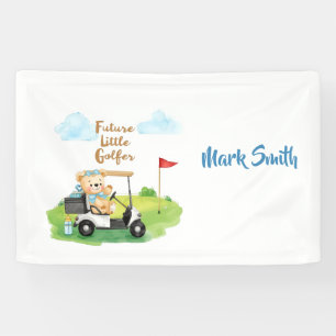 Golf Cart with text Hello Baby for Boy golfer Banner