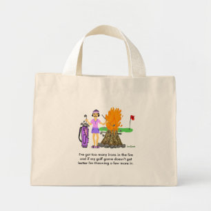 Golf Cartoon Tote Bag