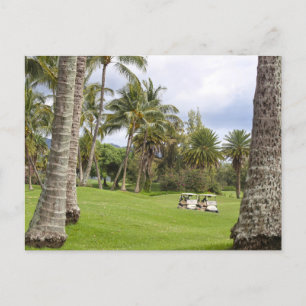 Golf Carts at Poipu Bay, Kauai, Hawaii Postcard