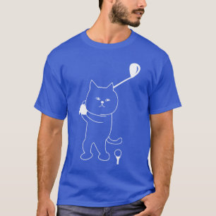 Golf Cat Dad Men Golfing Golfer Club Balls Putting T-Shirt